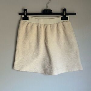 BISBY Girls Sherpa Skirt Cream Size 10 Mini Skirt